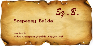 Szepessy Balda névjegykártya